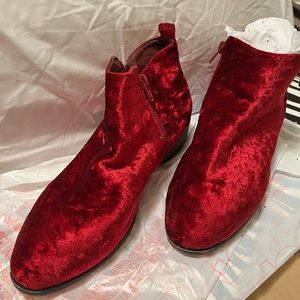 Cranberry colored Ankle Boots